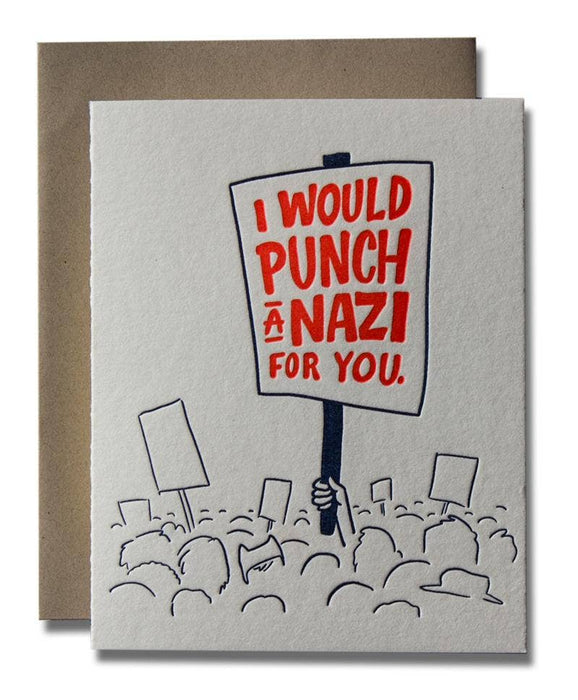 Punch A Nazi Friendship Card