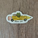 Frog in a Pencil Car - Cute Vinyl Sticker