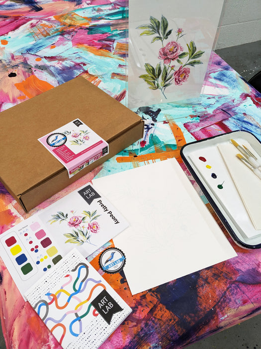 Art Lab Pretty Peony Watercolor Kit