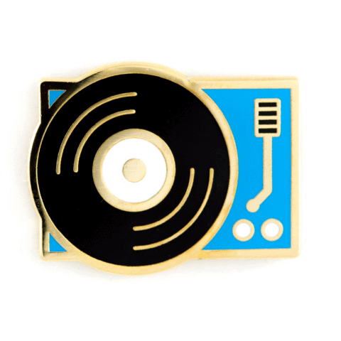 Record Player Enamel Pin