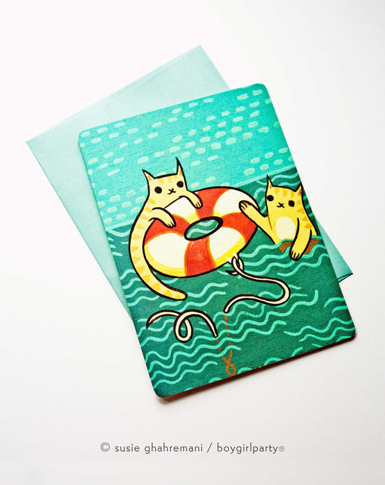 Cat Lifesaver Thank You Card