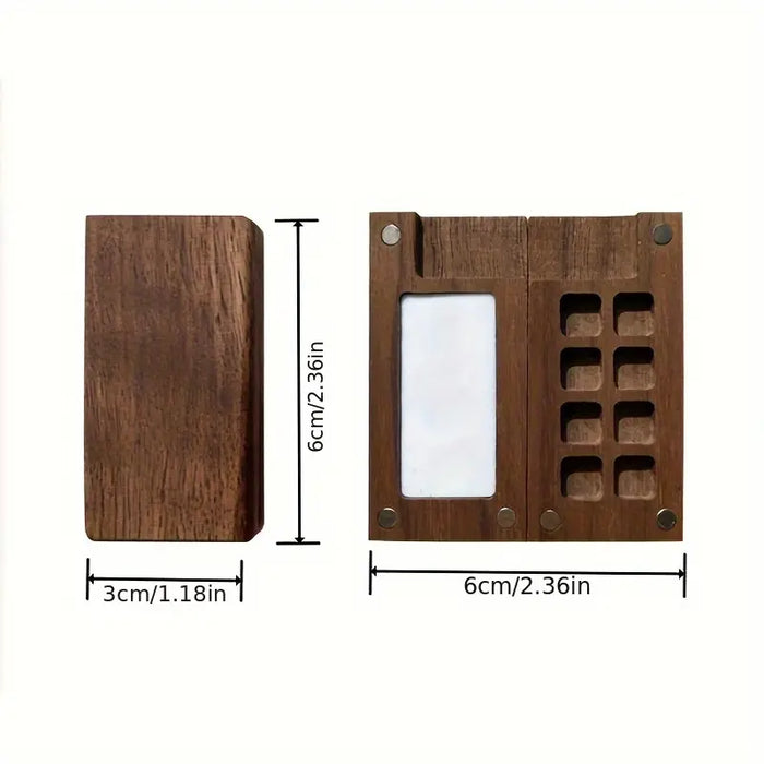 Tiny Wooden Travel Palette with Clip