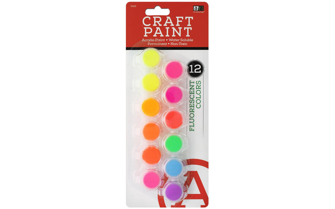 Art Advantage Acrylic Paint Pots, Fluorescent Colors