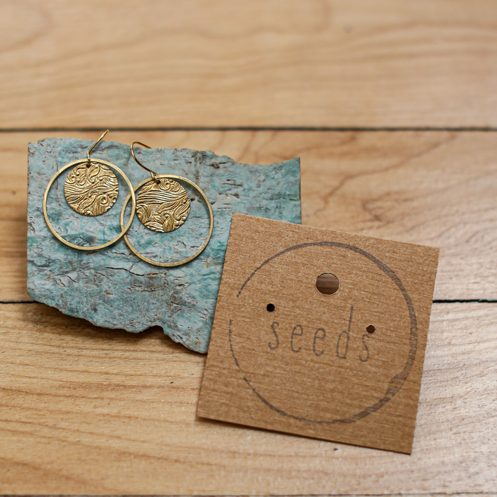 Seeds Brass Earrings | Brass Charms