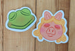 Cute Muppets Kermit & Piggy Vinyl Stickers