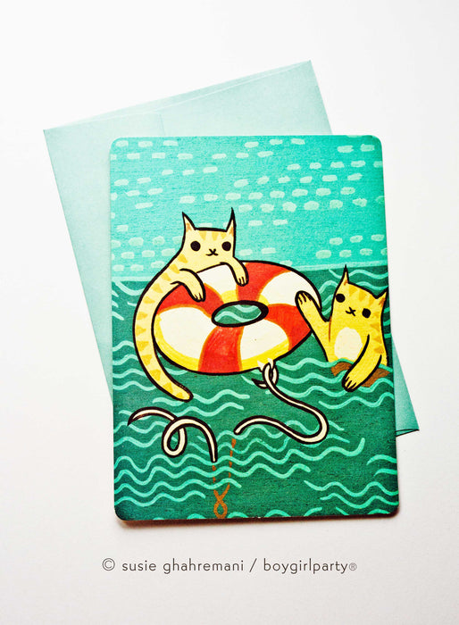 Cat Lifesaver Thank You Card