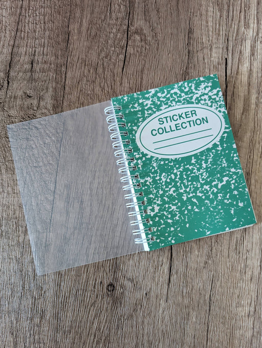 Teal Composition Notebook - Reusable Sticker Book - 50 Pages