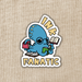 Ink Fanatic Reading Octopus, 3-inch sticker