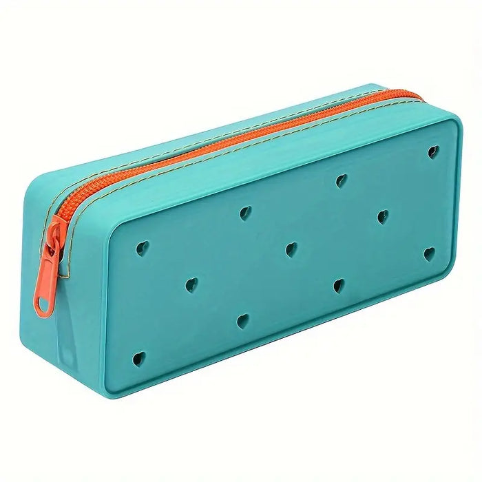 Silicone Pencil Case, Teal