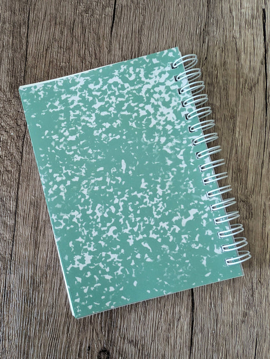 Teal Composition Notebook - Reusable Sticker Book - 50 Pages