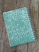 Teal Composition Notebook - Reusable Sticker Book - 50 Pages