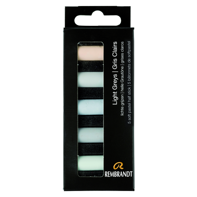 Rembrandt Pastel Half Stick Set, Light Greys