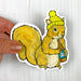 Beer Squirrel Vinyl Sticker