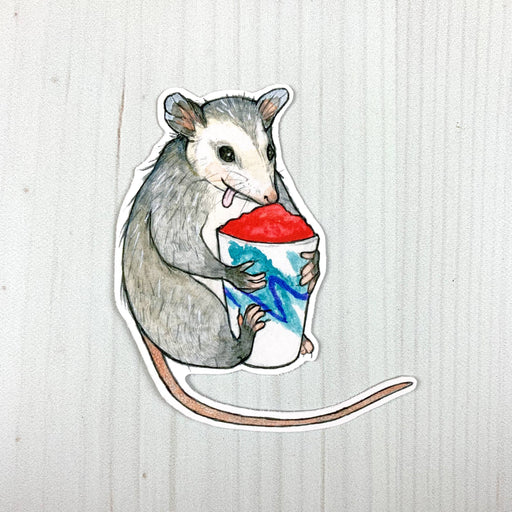 Opossum Water Ice Vinyl Sticker