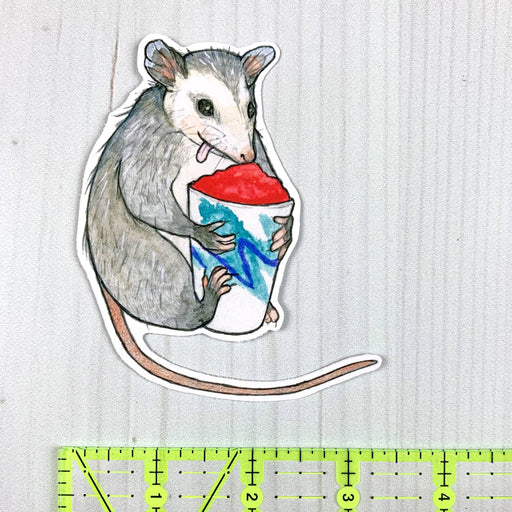 Opossum Water Ice Vinyl Sticker