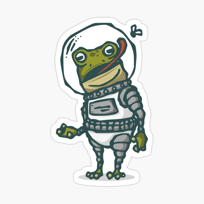 Spacesuit Frog Sticker | Designed by Obinsun