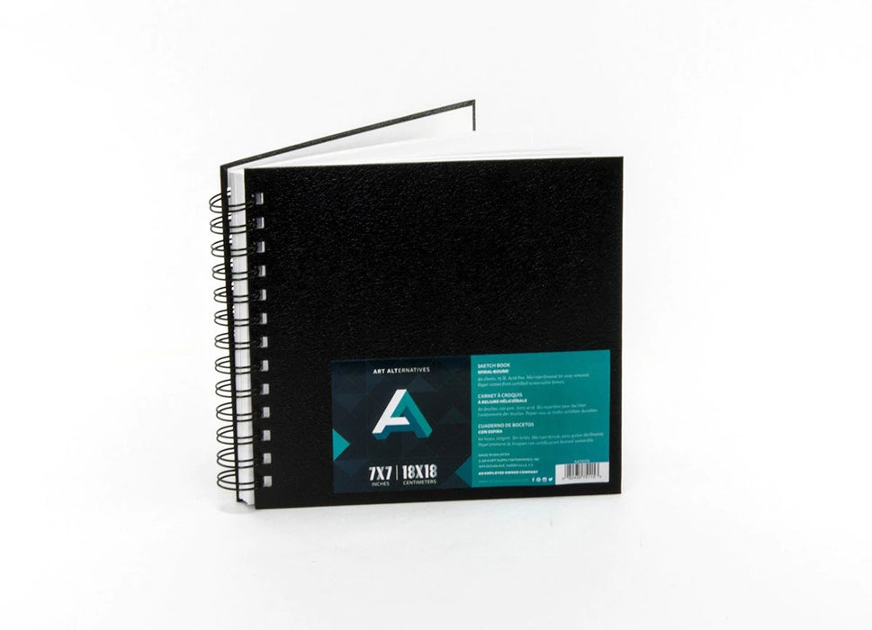 Art Alternatives Spiral Bound Sketchbook Hardbound, Black | Art Alternatives