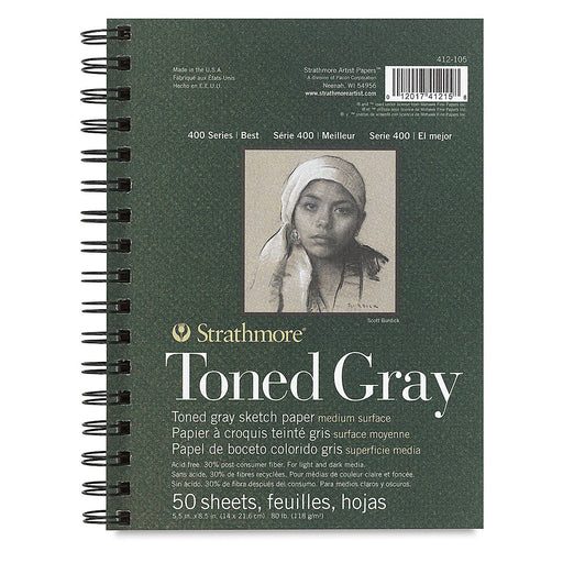 Strathmore 400 Series Toned Gray Sketch Paper Pads | Strathmore