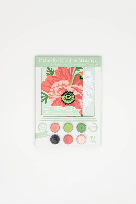 Elle Crée Mini Paint-by-Number Kits, poppy