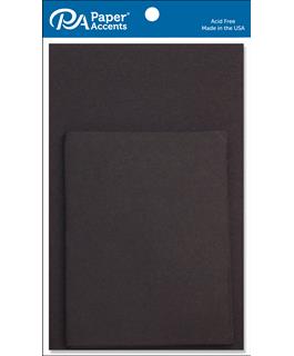 Paper Accents Card & Envelope 4 1⁄4x 5 1⁄2" Black 10pc | Paper Accents