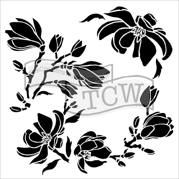 Crafter's Workshop Magnolia 6x6 inch Stencil | Crafter's Workshop