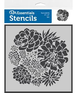 PA Essentials Stencils 6x6" Succulents