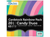 Paper Accents Cardstock Variety Pack 12x12" Rainbow 65lb Candy Duo 20pc | Paper Accents