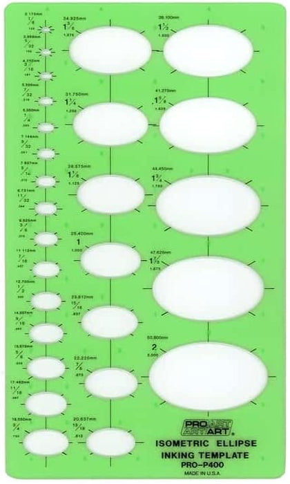 Pro Art Template Inking Isometric Ellipse | Pro Art