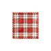 Cozy Lodge Square Scallop Plaid Plate