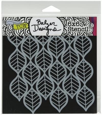 TCW Stencil 6x6 Mini Art Deco Leaves | TCW