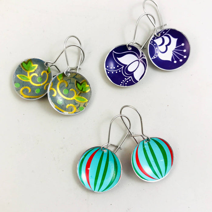 Tiny Basin Tin Earrings