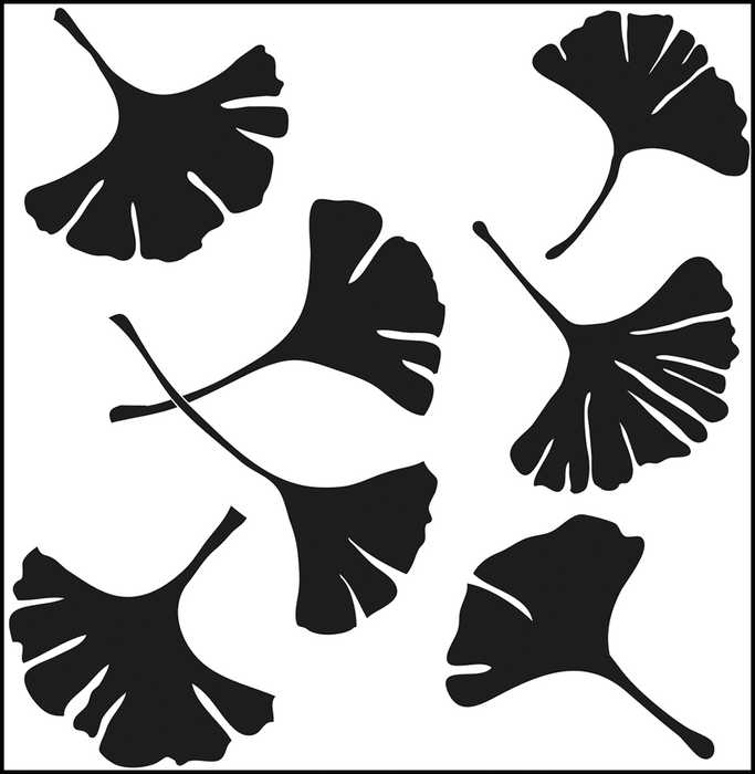 Crafter's Workshop Ginkgo Leaves 6x6 inch Stencil | Crafter's Workshop