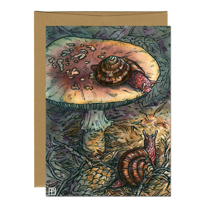 Snails in Love Greeting Card