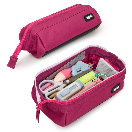 ZIPIT Lenny Pencil Case, Pink | ZIPIT