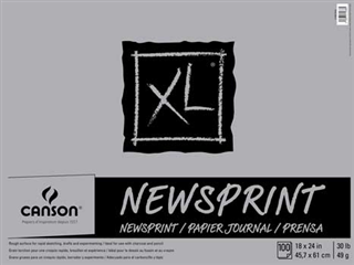 Canson XL Newsprint Paper Pads, 100/125 Sheet Pads, 18" x 24" | Canson