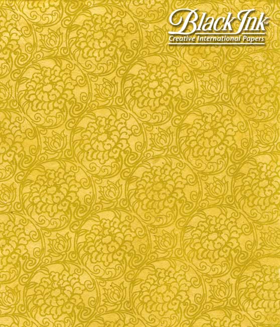 Black Ink Handmade Screen Printed Decorative Paper | Black Ink