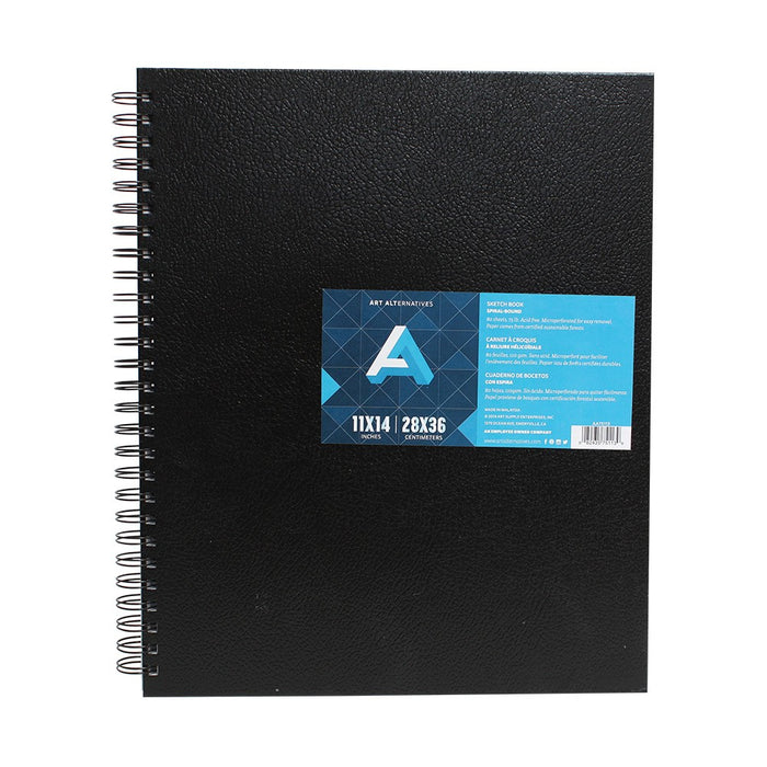 Art Alternatives Spiral Bound Sketchbook Hardbound, Black | Art Alternatives