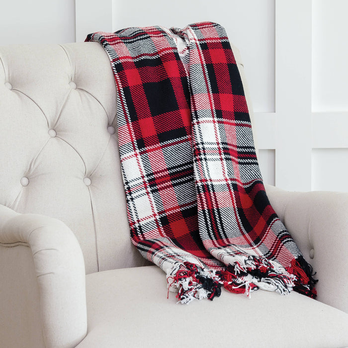 Fireside Plaid Woven Throw | C&F Home