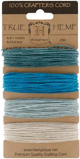 Crafter's Favorite Hemp Cord Sets, 20 lb., Aqua | Hemptique