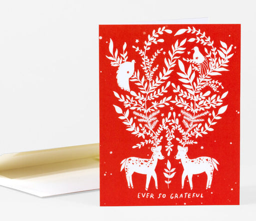 Meera Lee Patel: Ever So Grateful Winter Deer Card | Meera Lee Patel