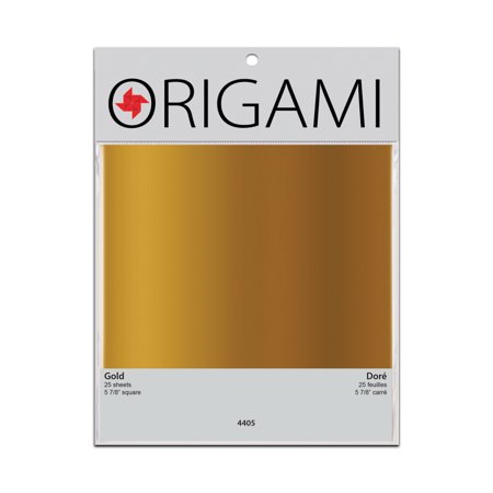 Yasutomo Metallic Origami Paper, 5.875" x 5.875 Gold, 25 Shts./Pkg | Yasutomo