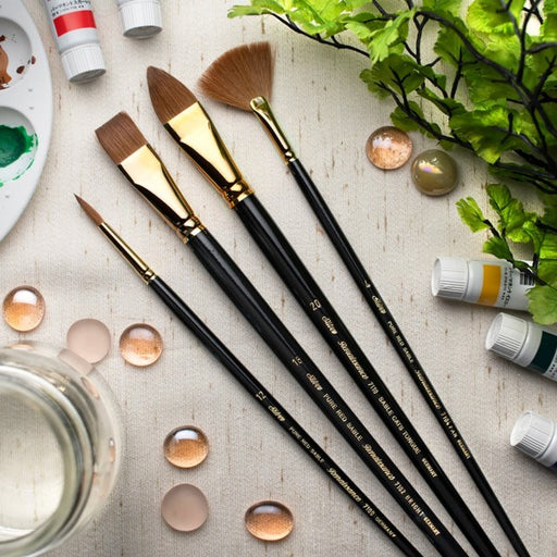 Renaissance Long Handle Oil & Acrylic Brushes | Silver Brush