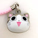 Painted Brass Bell Zipper Pulls, Tabby cat head